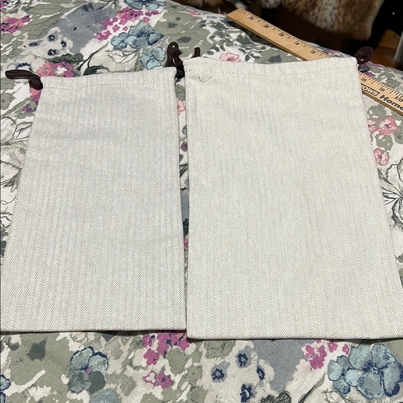 Hermès Beige Drawstring Dust Bags bundle of 2 - Picture 4 of 6